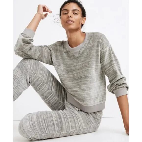 Madewell MWL Velour Space-Dyed Crewneck Sweatshirt Size XS - Picture 1 of 7